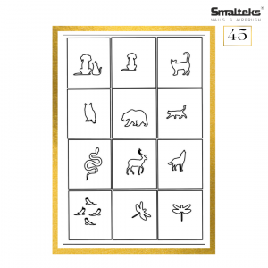 Plantilla para aerografía y diseño de uñas Smalteks 45