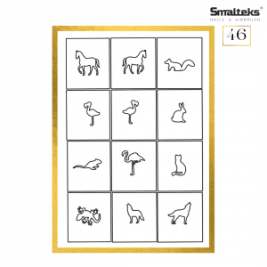 Plantilla para aerografía y diseño de uñas Smalteks 46
