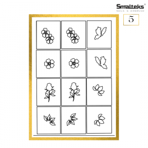 Plantilla para aerografía y diseño de uñas Smalteks 05