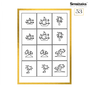 Plantilla para aerografía y diseño de uñas Smalteks 53