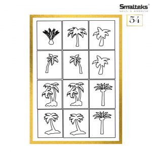 Plantilla para aerografía y diseño de uñas Smalteks 54