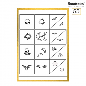 Plantilla para aerografía y diseño de uñas Smalteks 55