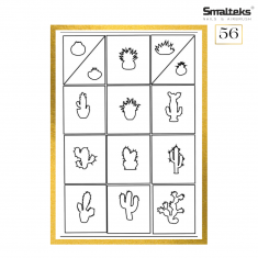 Plantilla para aerografía y diseño de uñas Smalteks 56