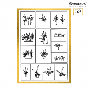Plantilla para aerografía y diseño de uñas Smalteks 58