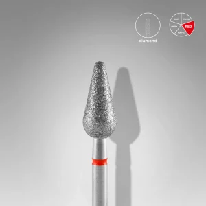 Fresa manicura Diamante «Pera Redondeada» 5mm Staleks #38 SKU: FA101R050/12