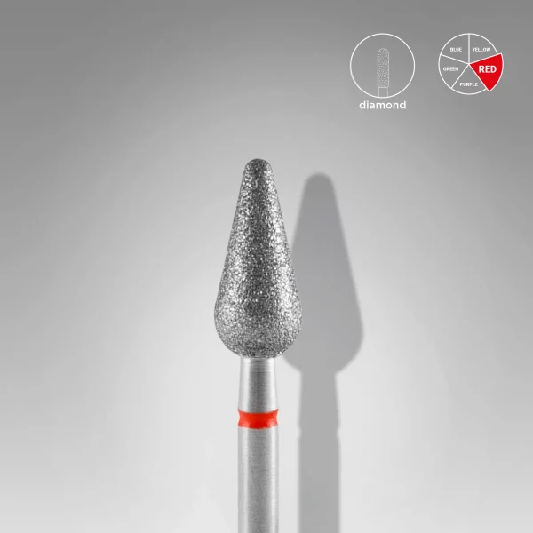 Fresa manicura Diamante «Pera Redondeada» 5mm Staleks #38 SKU: FA101R050/12