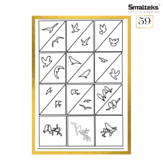 Plantilla para aerografía y diseño de uñas Smalteks 59