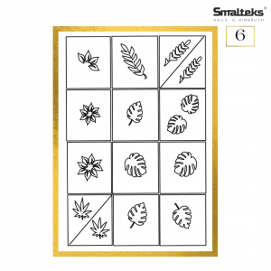 Plantilla para aerografía y diseño de uñas Smalteks 06
