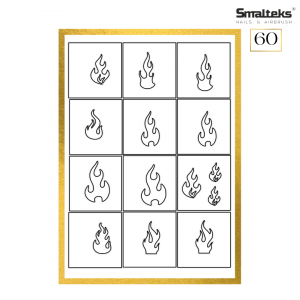 Plantilla para aerografía y diseño de uñas Smalteks 60