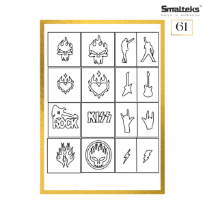Plantilla para aerografía y diseño de uñas Smalteks 61