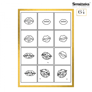 Plantilla para aerografía y diseño de uñas Smalteks 64