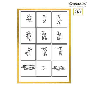 Plantilla para aerografía y diseño de uñas Smalteks 65