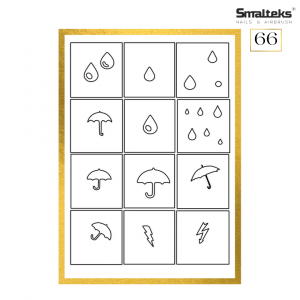 Plantilla para aerografía y diseño de uñas Smalteks 66