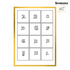 Plantilla para aerografía y diseño de uñas Smalteks 67