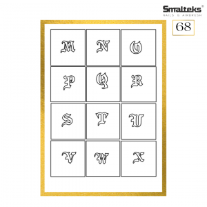 Plantilla para aerografía y diseño de uñas Smalteks 68