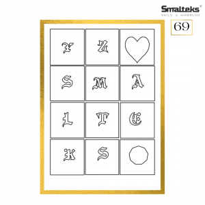 Plantilla para aerografía y diseño de uñas Smalteks 69
