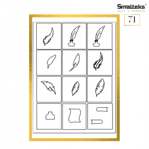 Plantilla para aerografía y diseño de uñas Smalteks 71