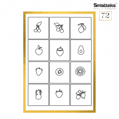Plantilla para aerografía y diseño de uñas Smalteks 72