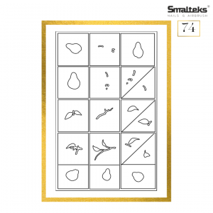 Plantilla para aerografía y diseño de uñas Smalteks 74