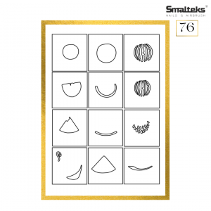 Plantilla para aerografía y diseño de uñas Smalteks 76