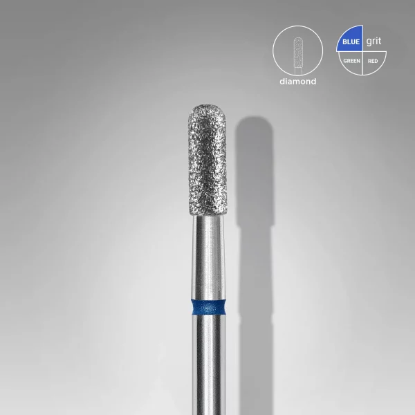Fresa manicura Diamante Cilíndrica Redondeada Azul EXPERT Diámetro De 2,3mm / Parte de Trabajo de 6,5mm Staleks #33 SKU: FA30B023/6.5