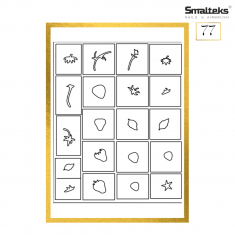 Plantilla para aerografía y diseño de uñas Smalteks 77