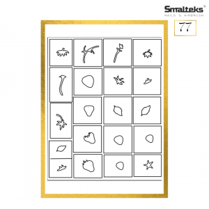 Plantilla para aerografía y diseño de uñas Smalteks 77
