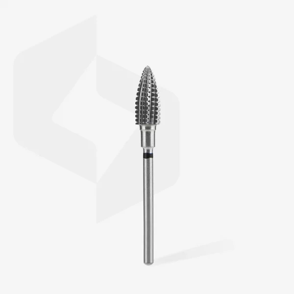 Fresa retirada de Carburo de Tungsteno para uñas, Cono De Pino, Negra, Dura, EXPERT, Diámetro De La Cabeza 6mm / Parte De Trabajo 14mm Staleks #15 SKU: FT110H060/14 - Imagen 2