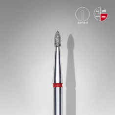 Fresa manicura Punta Diamante, «Mazorca Puntiaguda» 1.8mm Staleks #26 SKU: FA60R018/4