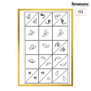 Plantilla para aerografía y diseño de uñas Smalteks 81