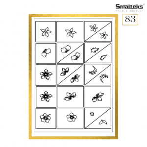 Plantilla para aerografía y diseño de uñas Smalteks 83