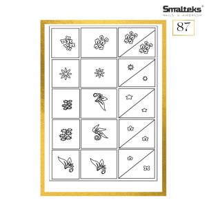 Plantilla para aerografía y diseño de uñas Smalteks 87