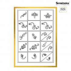 Plantilla para aerografía y diseño de uñas Smalteks 88