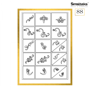 Plantilla para aerografía y diseño de uñas Smalteks 88