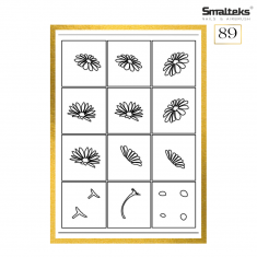 Plantilla para aerografía y diseño de uñas Smalteks 89