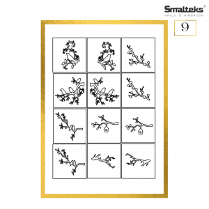 Plantilla para aerografía y diseño de uñas Smalteks 09