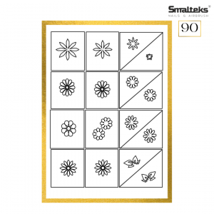 Plantilla para aerografía y diseño de uñas Smalteks 90