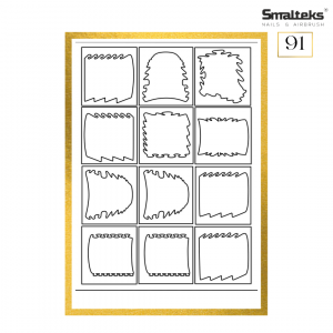 Plantilla para aerografía y diseño de uñas Smalteks 91