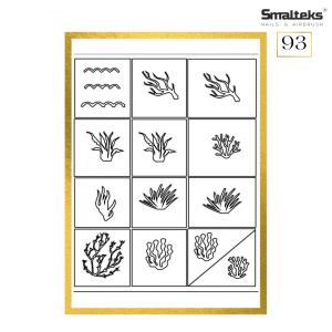Plantilla para aerografía y diseño de uñas Smalteks 93