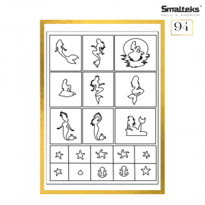Plantilla para aerografía y diseño de uñas Smalteks 94