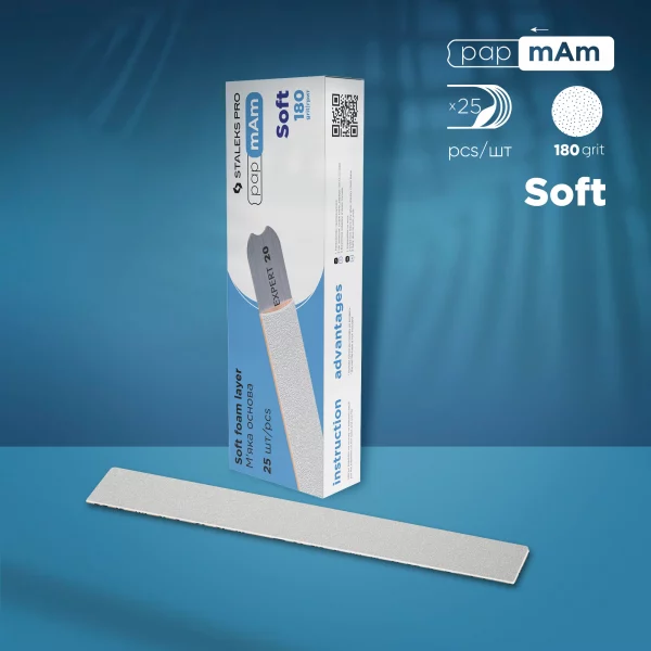 Limas Desechables Blancas De PapmAm (Con Capa De Espuma Suave) EXPERT 20 (25 Unidades) Staleks DFCE-20-180/25W