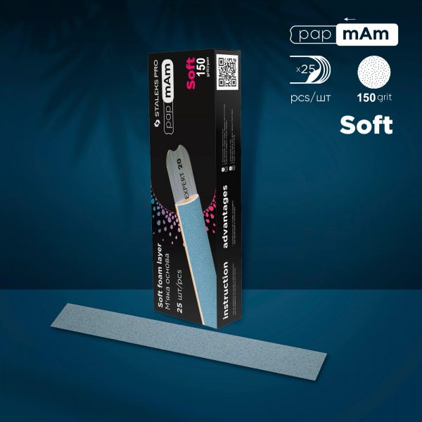 Limas Desechables PapMam (Con Capa De Espuma Suave) EXCLUSIVE 20 (25 Uds.) Staleks DFCX-20-150/25