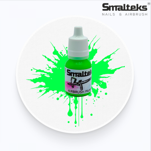 Pintura Aerografía FLUO 06 Verde Smalteks - 10ml