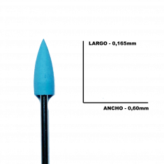 Fresa manicura Pulidora Goma Diamantada #23