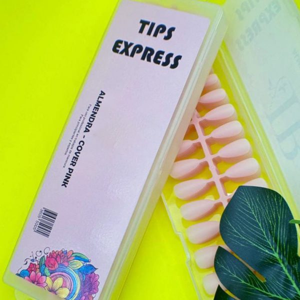 Tips Express Almendra Cover Pink 240 unidades en caja Illusion Beauty - Imagen 2