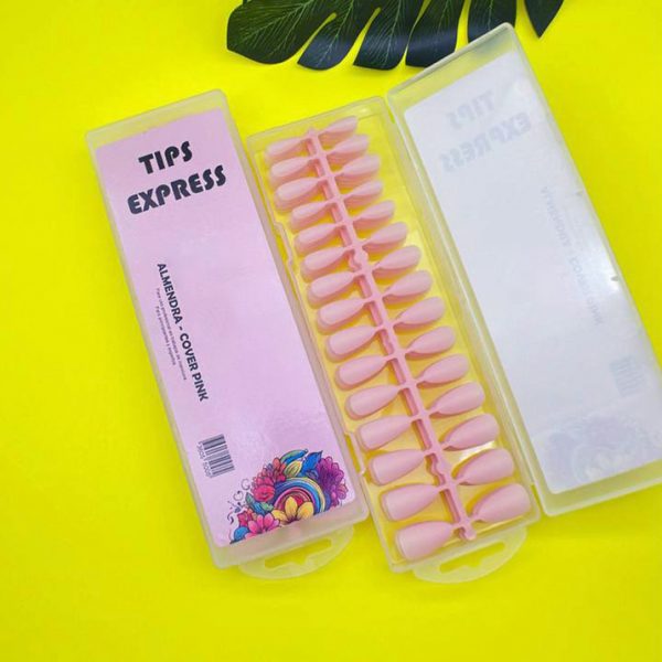 Tips Express Almendra Cover Pink 240 unidades en caja Illusion Beauty