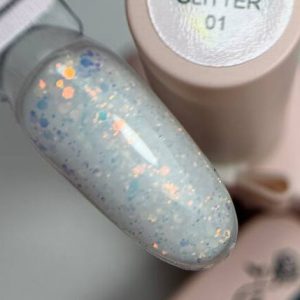 Base Rubber Glitter 01 illusion beauty Nails - 10ml