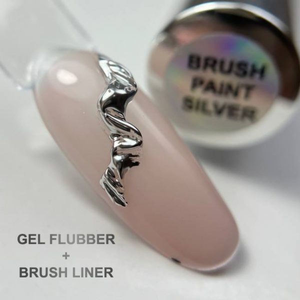 Brush Paint Liner Silver illusion beauty Nails - 8ml - Imagen 2