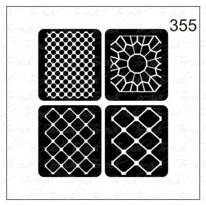 Plantilla para aerografía y diseño de uñas Nº 355