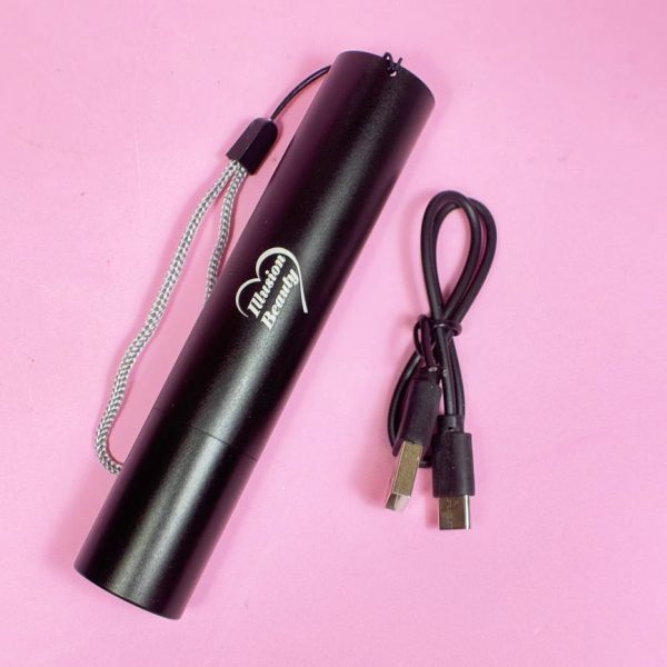 Mini lámpara Led UV color negro (recargable usb C) Illusion Beauty